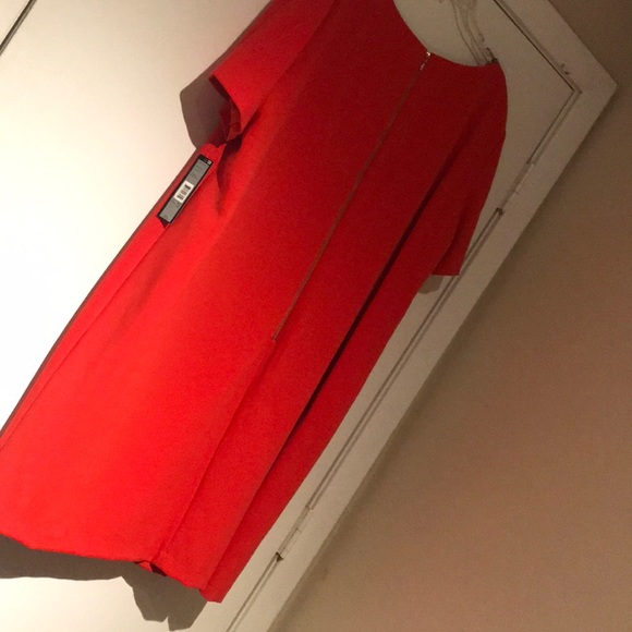 Tahari Orange Dress with Cutout - Picture 8 of 9